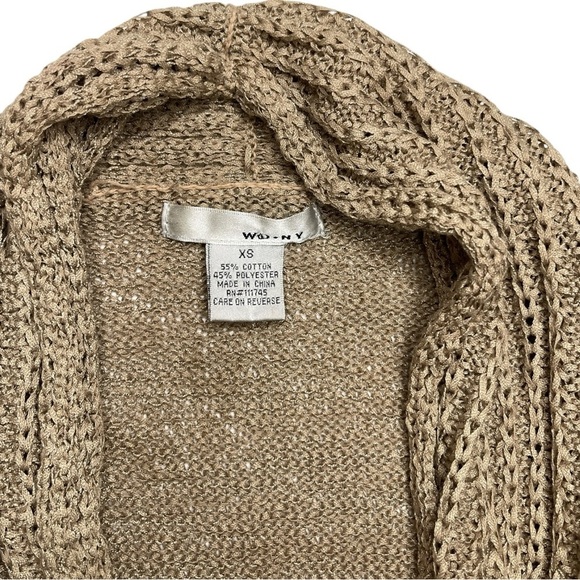 WD-NY Open Knit Crochet Boho Vest Floral Design Size XS - Picture 4 of 4